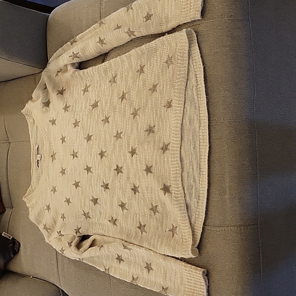 Star sweater. Size junior's large. Long and comfy